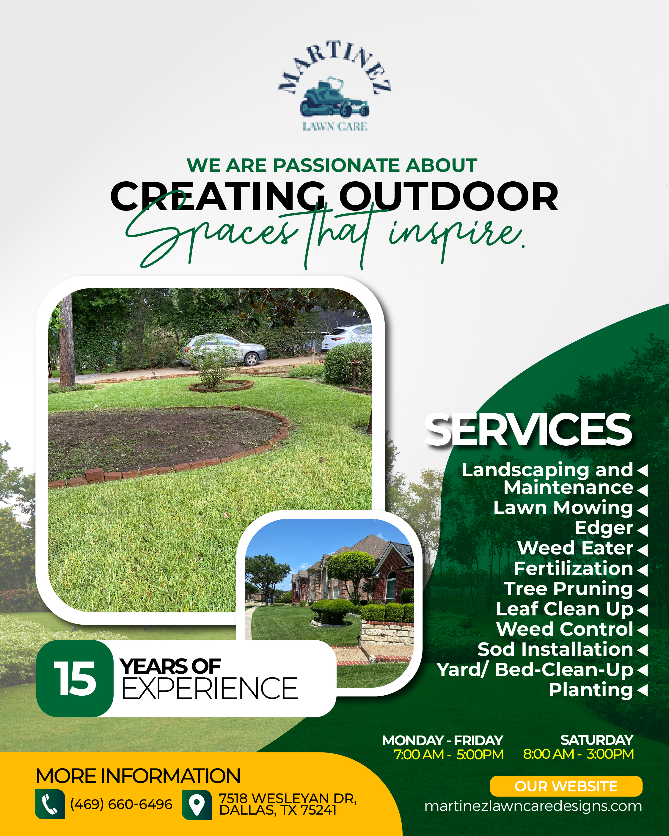 Flyer Martinez Lawncare Designs